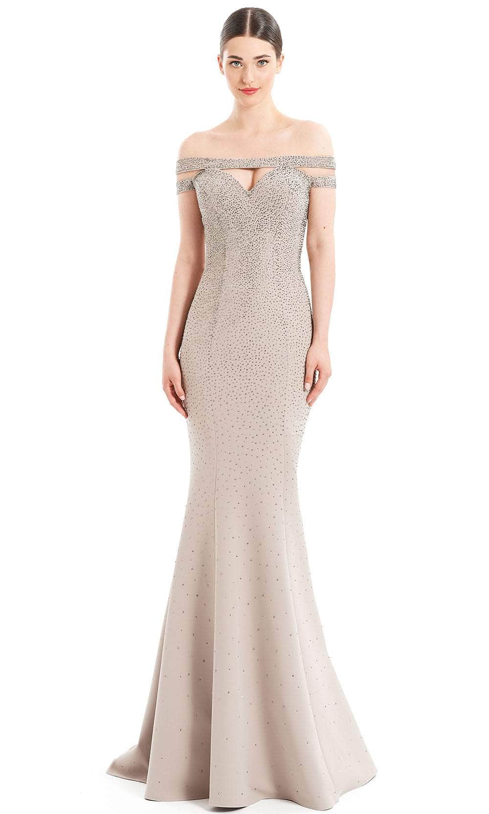 Alexander By Daymor 1679F22 - Off Shoulder Beaded Evening Gown Special Occasion Dress