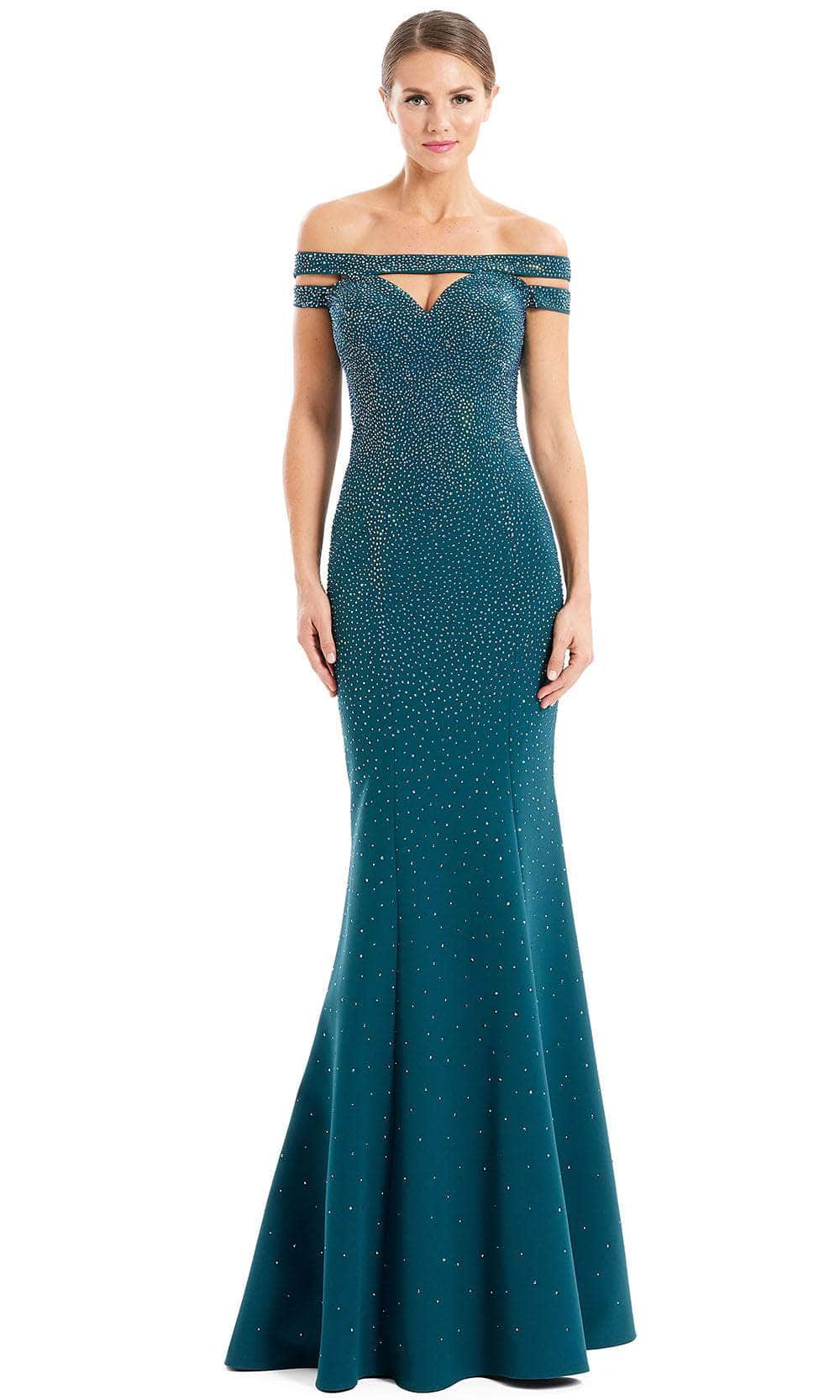 Alexander By Daymor 1679F22 - Off Shoulder Beaded Evening Gown Special Occasion Dress