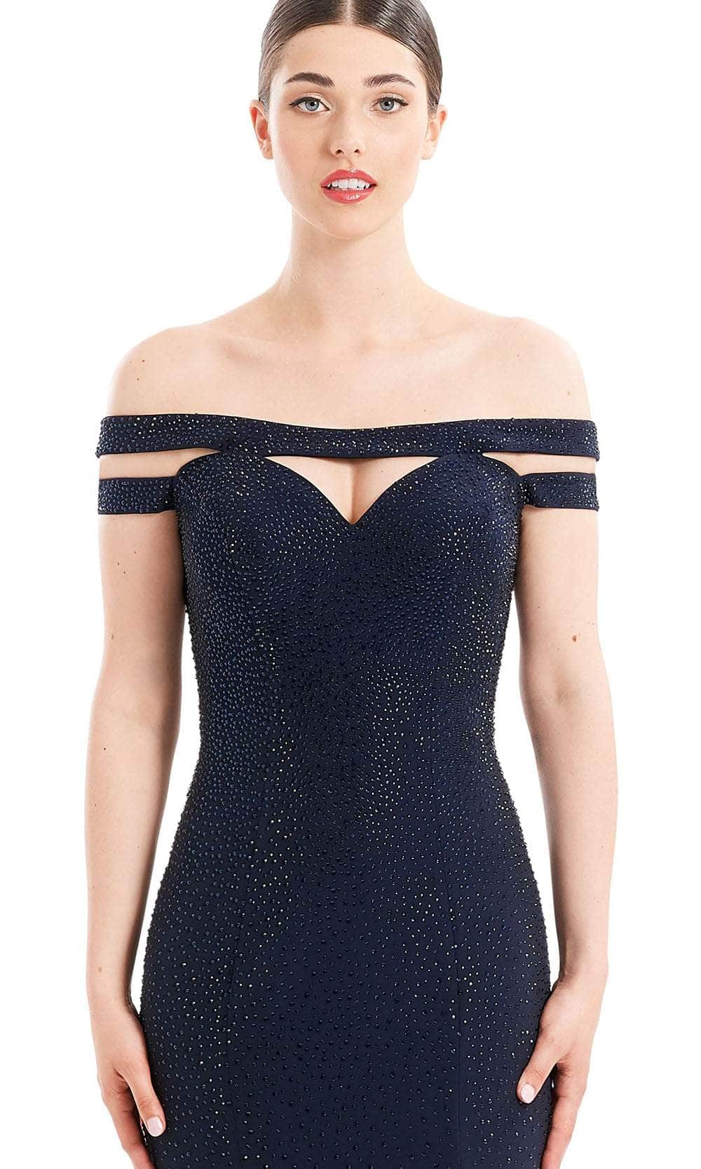 Alexander By Daymor 1679F22 - Off Shoulder Beaded Evening Gown Special Occasion Dress