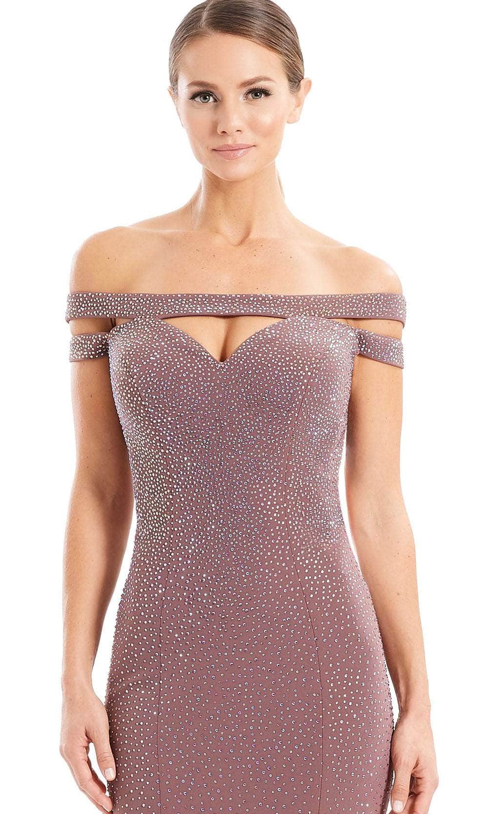 Alexander By Daymor 1679F22 - Off Shoulder Beaded Evening Gown Special Occasion Dress