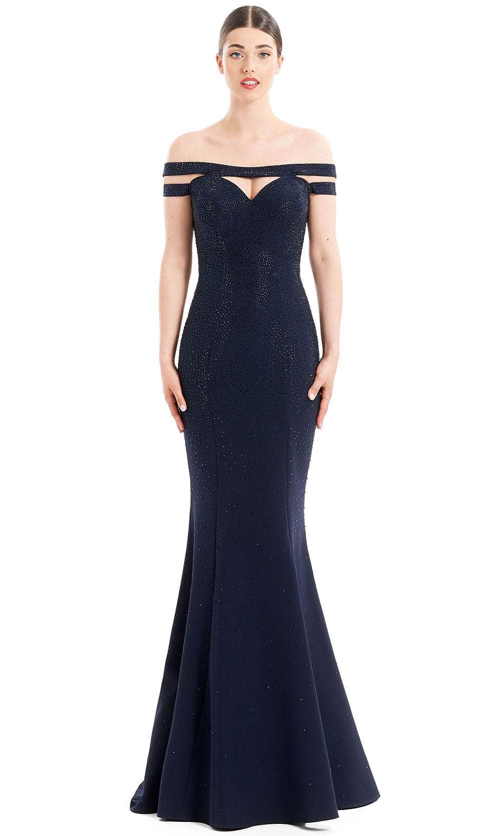 Alexander By Daymor 1679F22 - Off Shoulder Beaded Evening Gown Special Occasion Dress