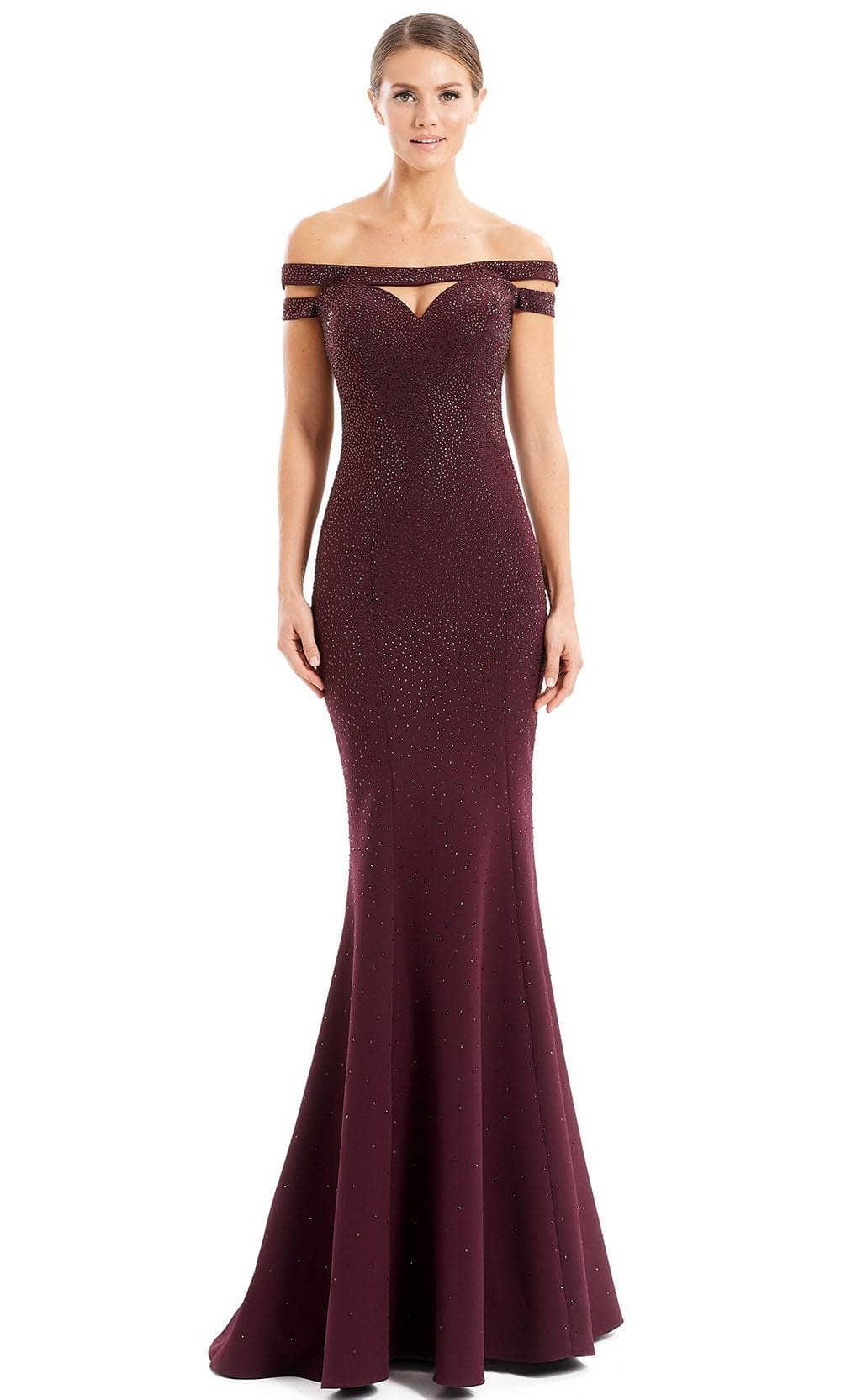 Alexander By Daymor 1679F22 - Off Shoulder Beaded Evening Gown Special Occasion Dress