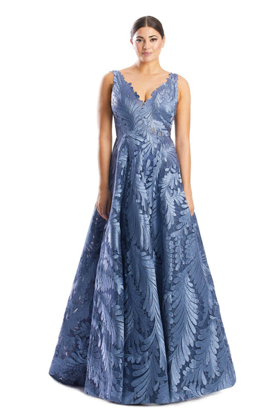 Alexander by Daymor 1750S23 - Leaf Embroidered Evening Dress Evening Dresses
