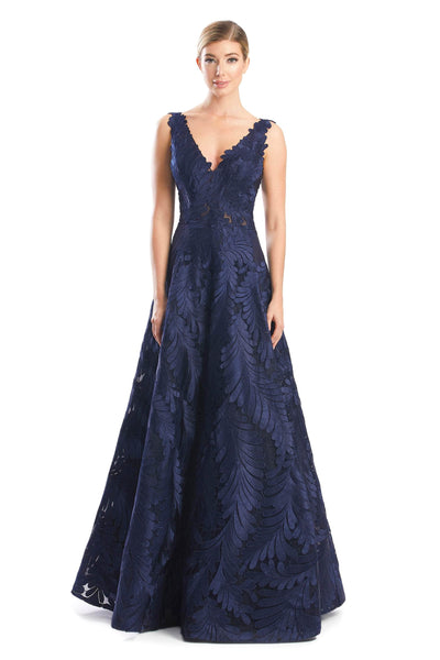 Alexander by Daymor 1750S23 - Leaf Embroidered Evening Dress Evening Dresses