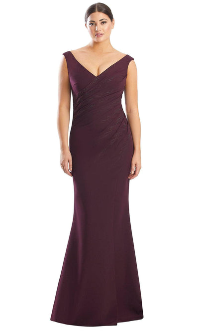 Alexander by Daymor 1757S23 - Mermaid Beaded Formal Dress Mother of the Bride Dresses 00 / Wine