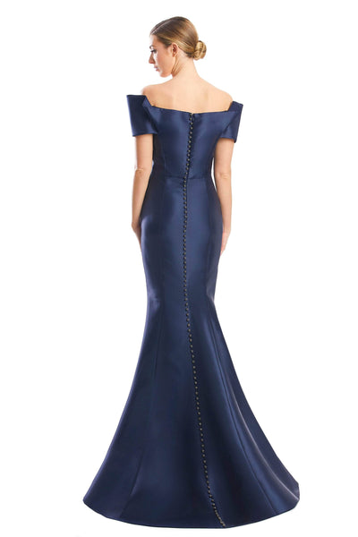 Alexander by Daymor 1763S23 - Bandage Bodice Satin Dress Evening Dresses