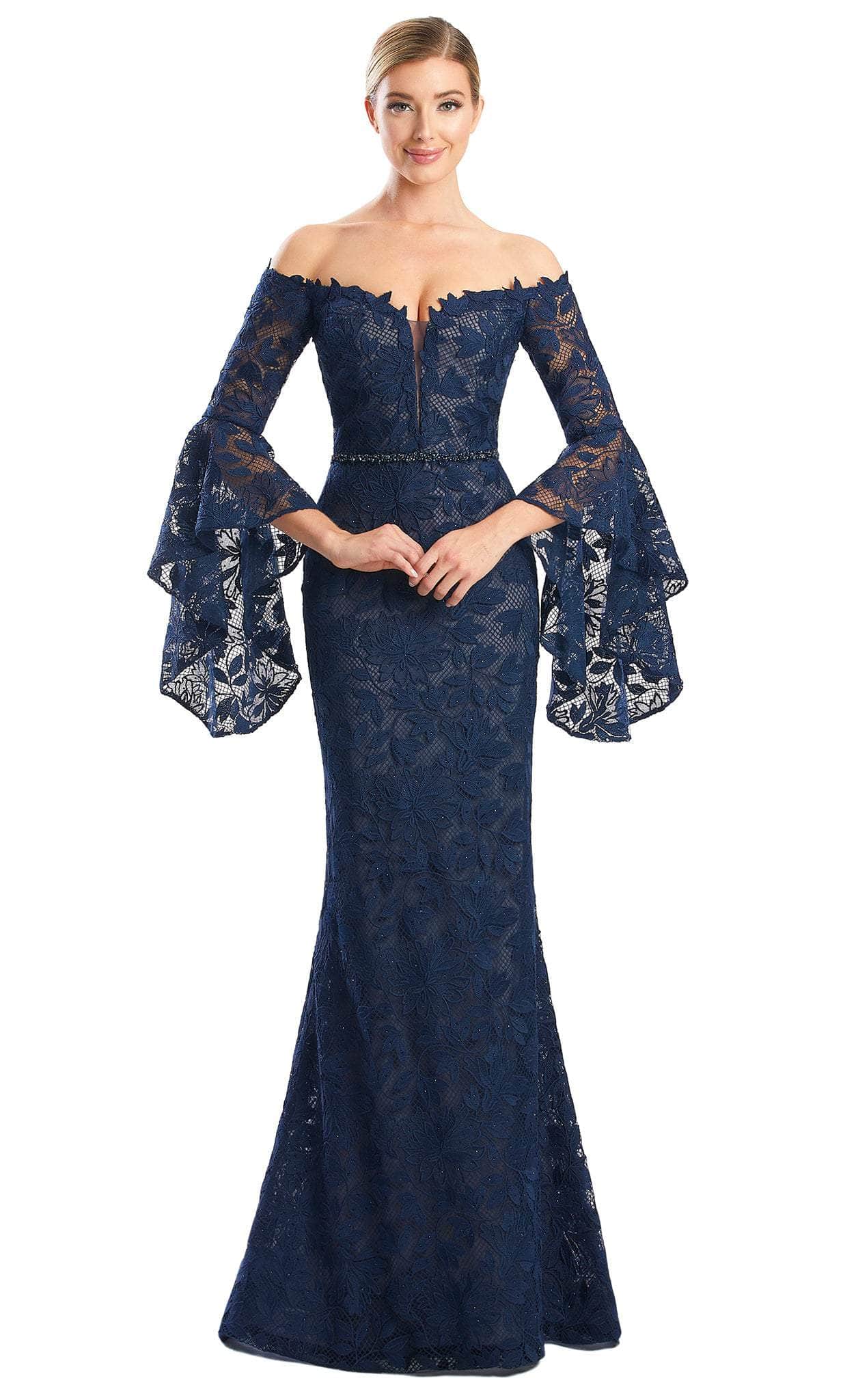 Alexander by Daymor 1769S23 - Lace Off-Shoulder Evening Dress Evening Dresses