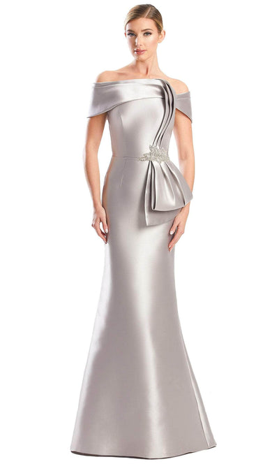 Alexander by Daymor 1783S23 - Draped Side Sash Formal Dress