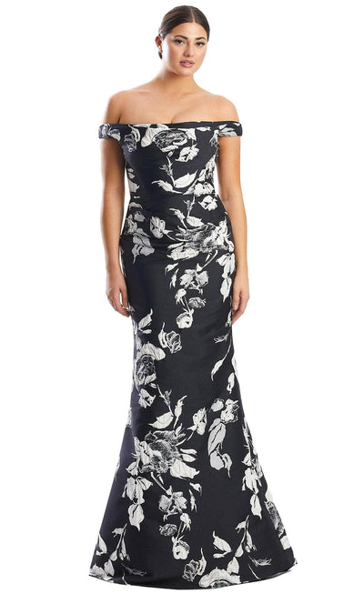 Alexander by Daymor 1791S23 - Off Shoulder Floral Embossed Dress Evening Dresses