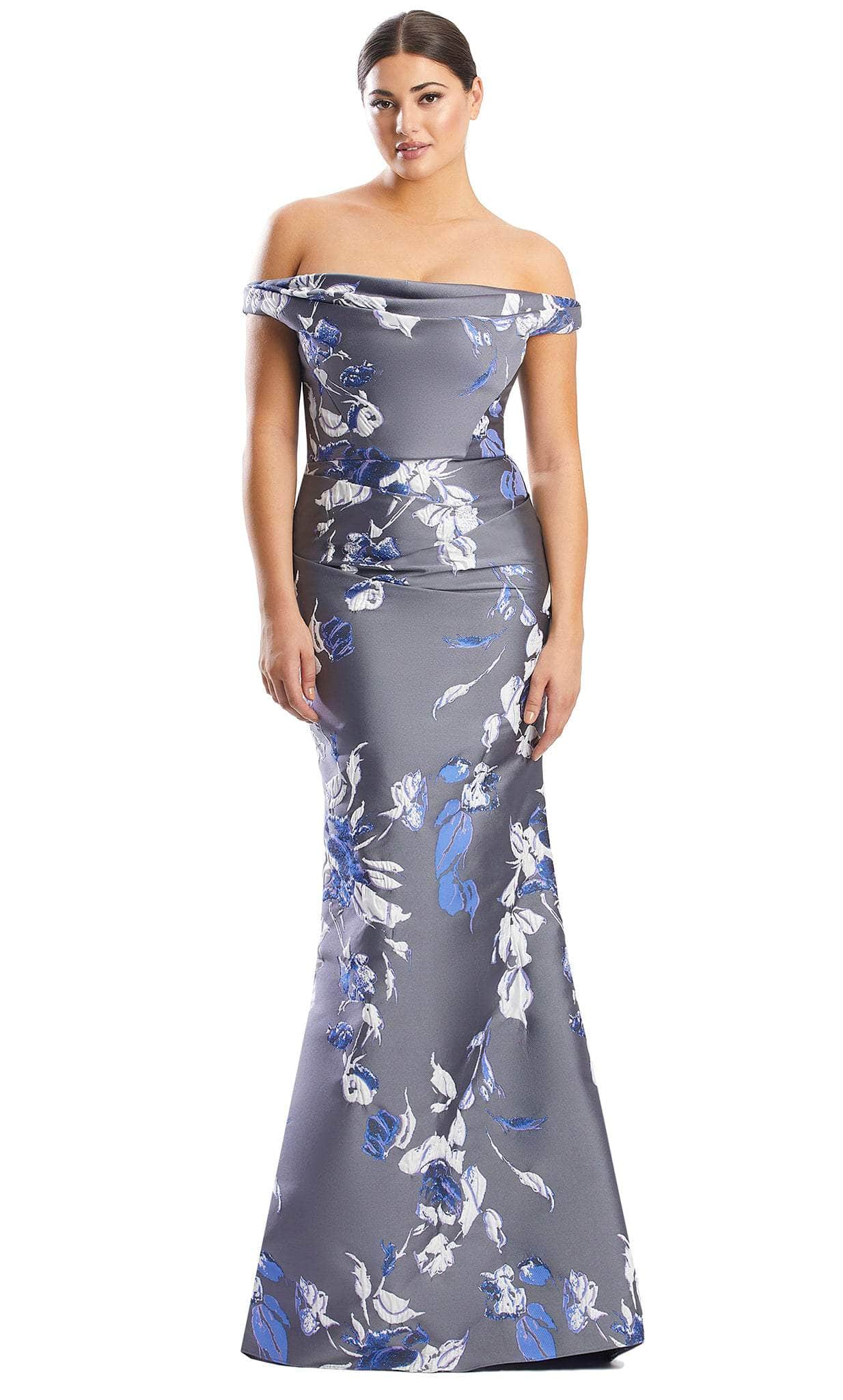 Alexander by Daymor 1791S23 - Off Shoulder Floral Embossed Dress Evening Dresses