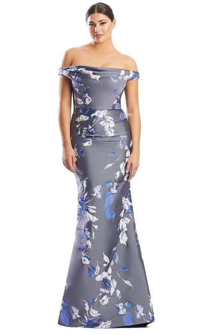 Alexander by Daymor 1791S23 - Off Shoulder Floral Embossed Dress Evening Dresses