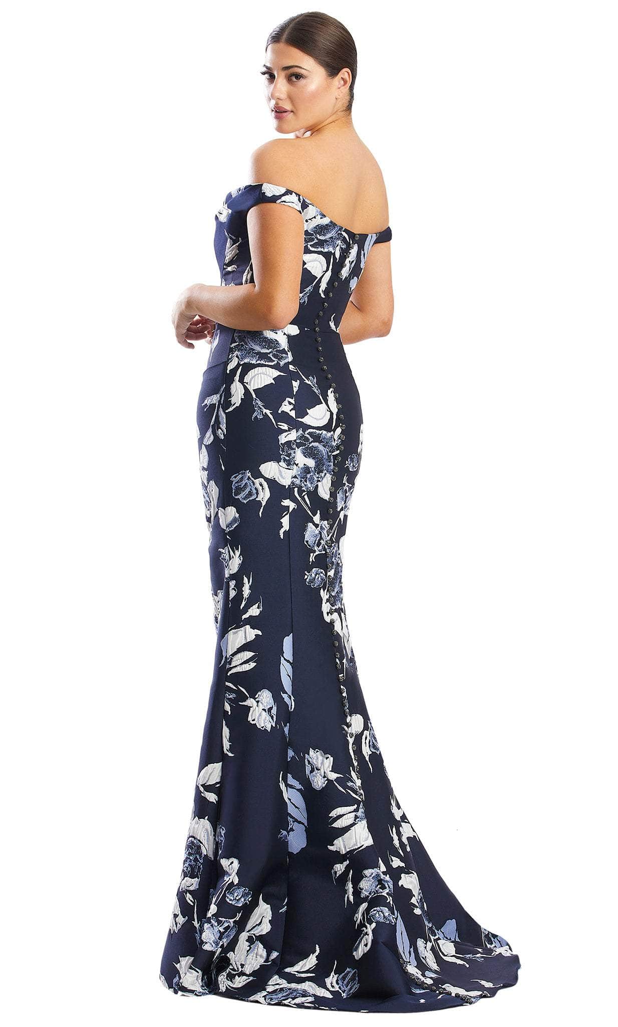 Alexander by Daymor 1791S23 - Off Shoulder Floral Embossed Dress Evening Dresses