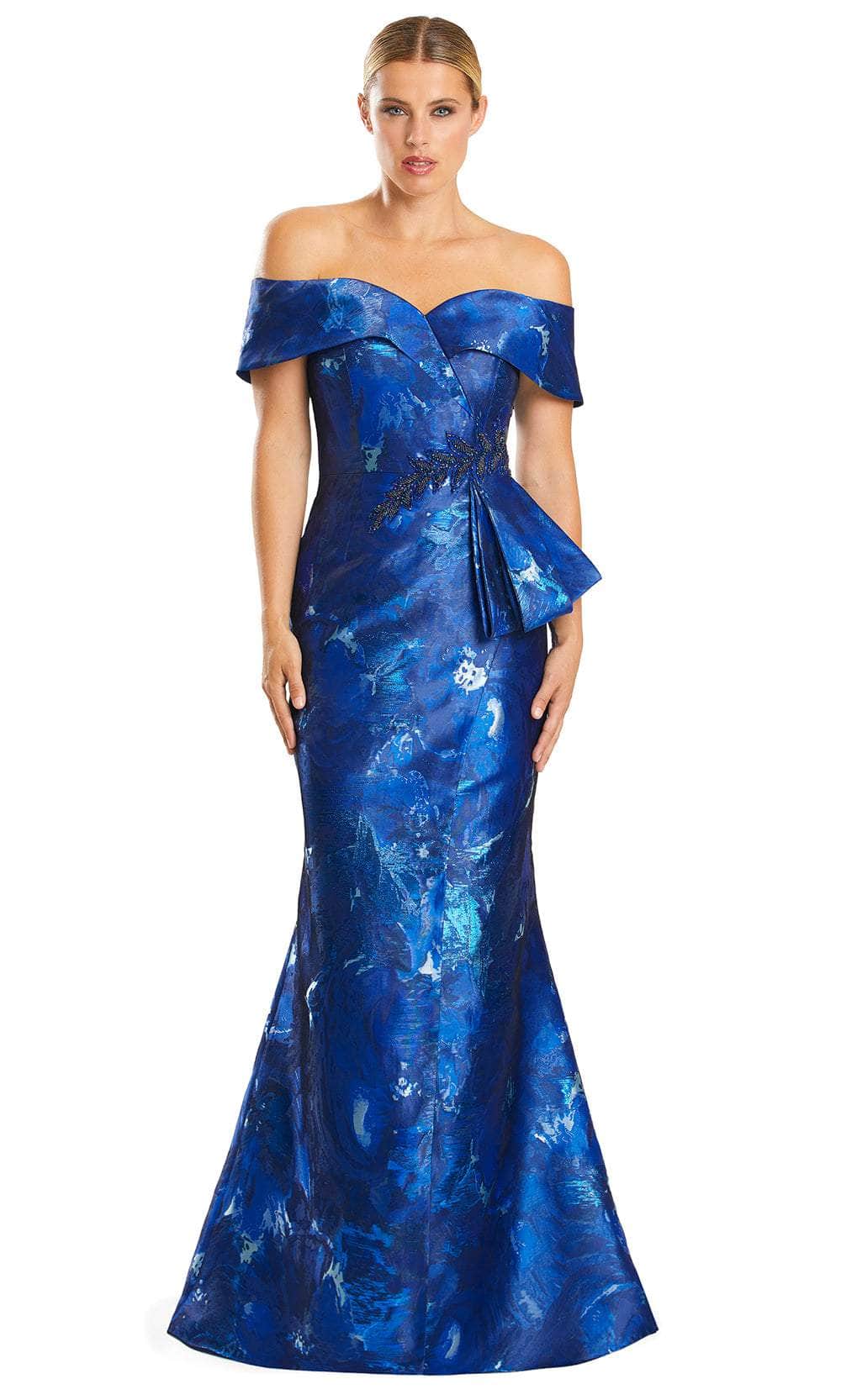 Alexander by Daymor 1852F23 - Sweetheart Mother Of The Bride Dress Special Occasion Dress 00 / Blue/Multi