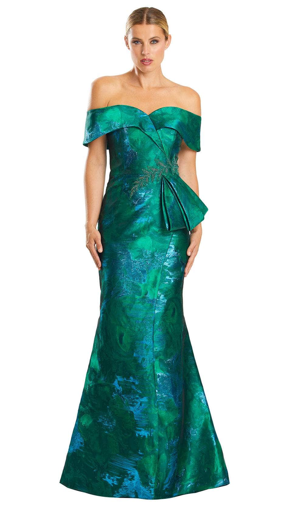 Alexander by Daymor 1852F23 - Sweetheart Mother Of The Bride Dress Special Occasion Dress 00 / Emerald/Multi