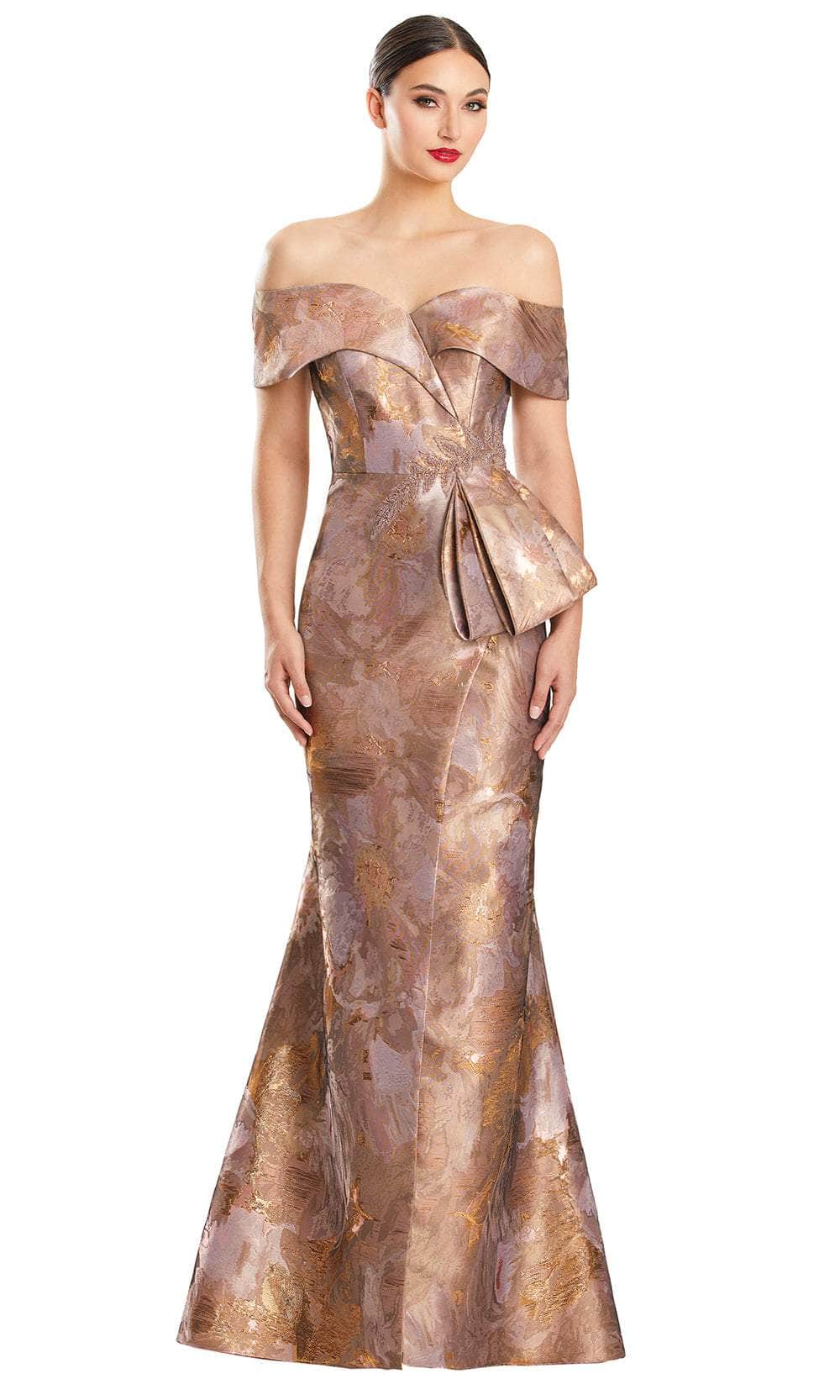 Alexander by Daymor 1852F23 - Sweetheart Mother Of The Bride Dress Special Occasion Dress 00 / Mocha/Multi