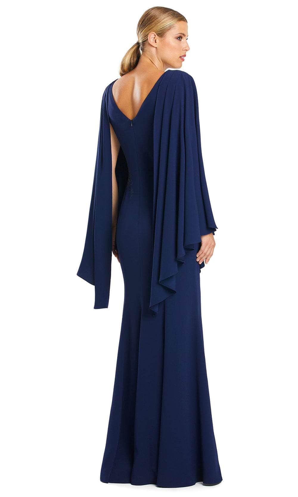 Alexander by Daymor 1854F23 - Pleated Cape Sleeve Column Long Dress Special Occasion Dress