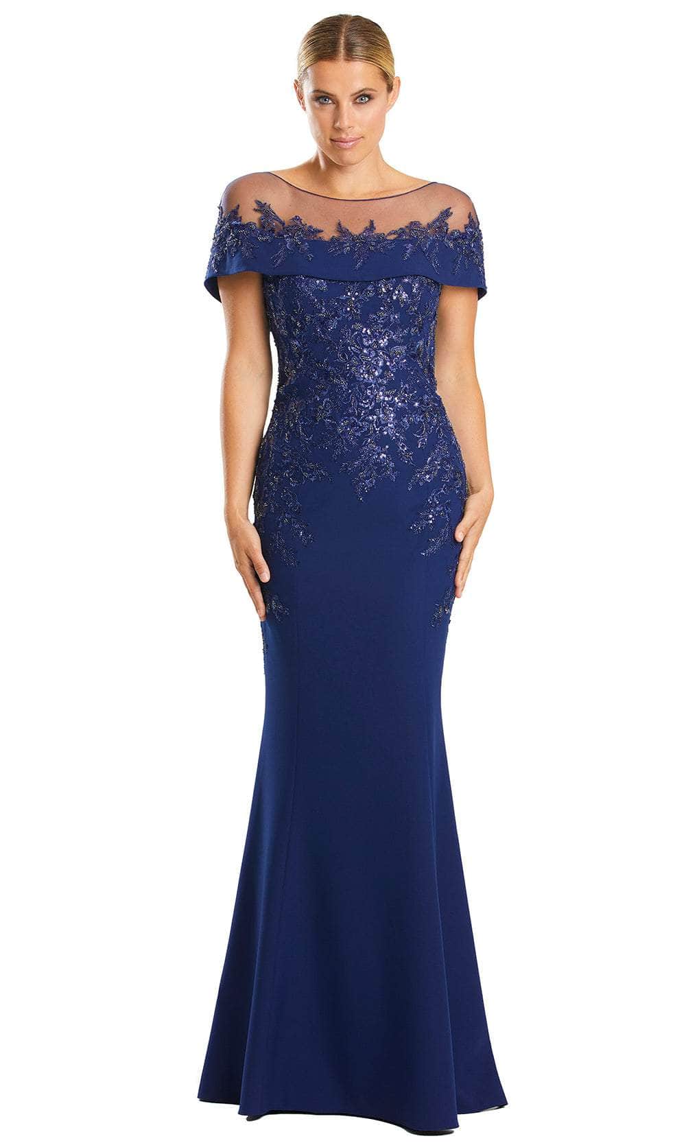 Alexander by Daymor 1866F23 - Embroidered Illusion Mother of the Bride Dress Special Occasion Dress