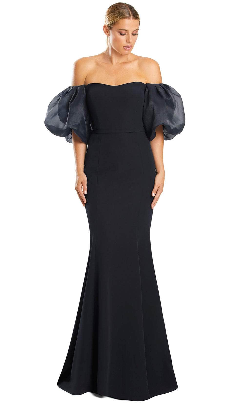 Alexander by Daymor 1870F23 - Puff Sleeve Trumpet Evening Gown Special Occasion Dress