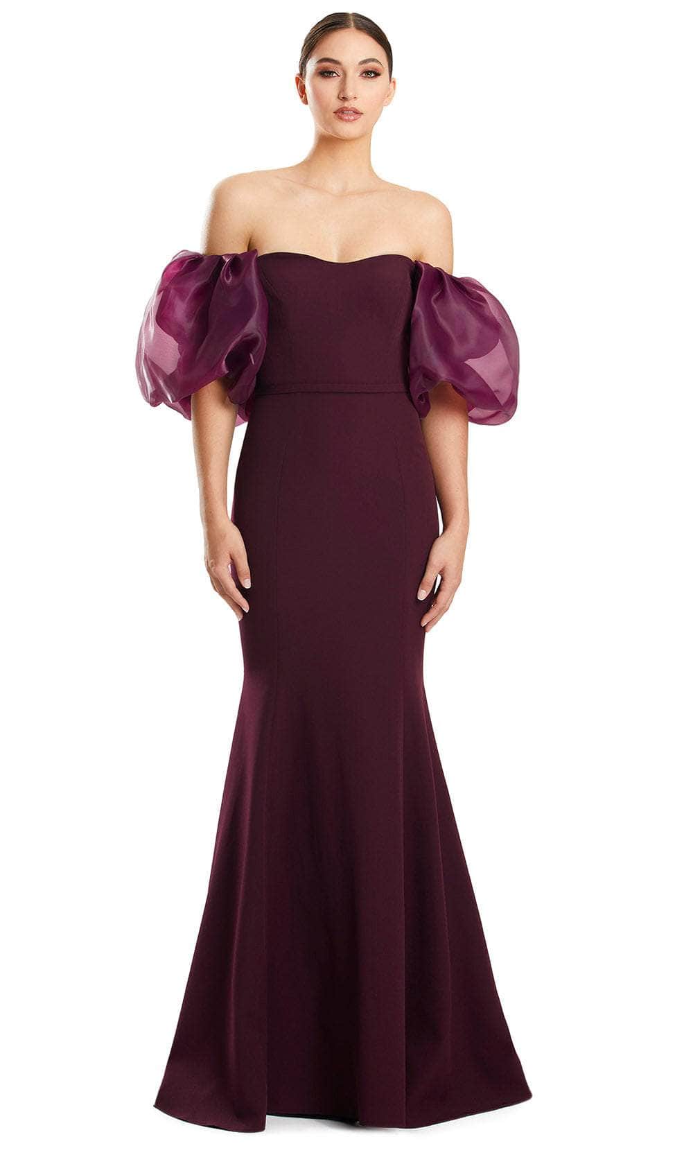 Alexander by Daymor 1870F23 - Puff Sleeve Trumpet Evening Gown Special Occasion Dress