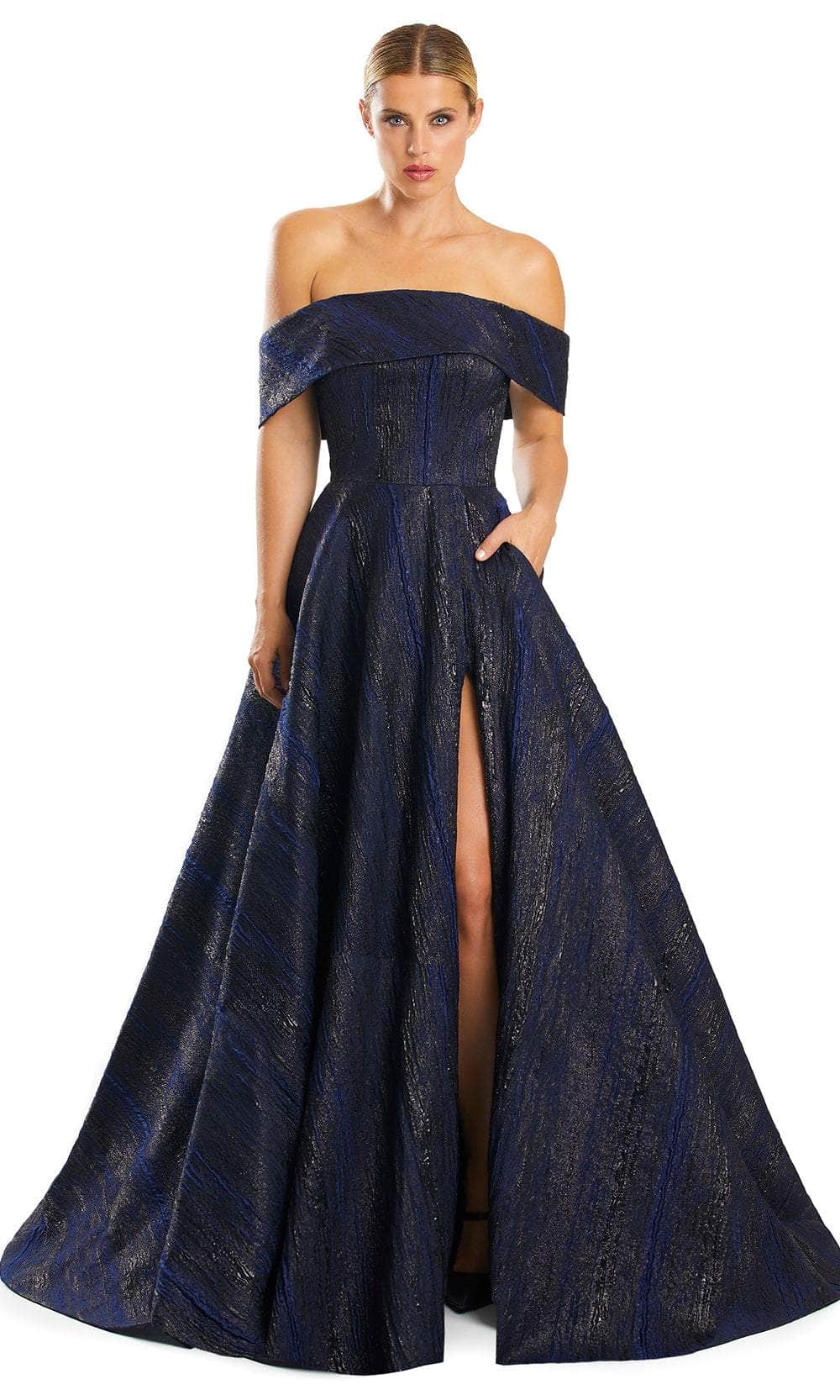 Alexander by Daymor 1872F23 - Off-Shoulder A-line Prom Gown Special Occasion Dress