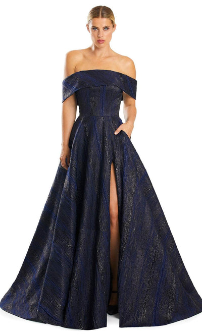 Alexander by Daymor 1872F23 - Off-Shoulder A-line Prom Gown Special Occasion Dress