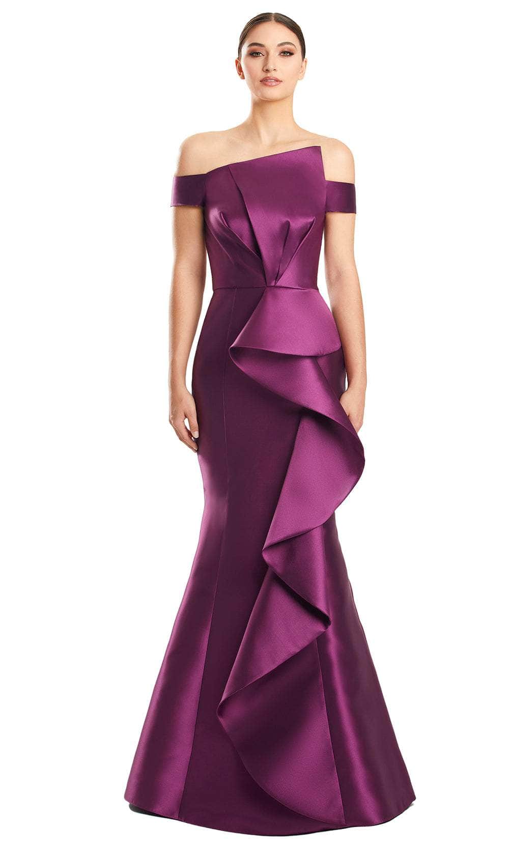 Alexander by Daymor 1873F23 - Off Shoulder Ruffled Evening Gown Special Occasion Dress