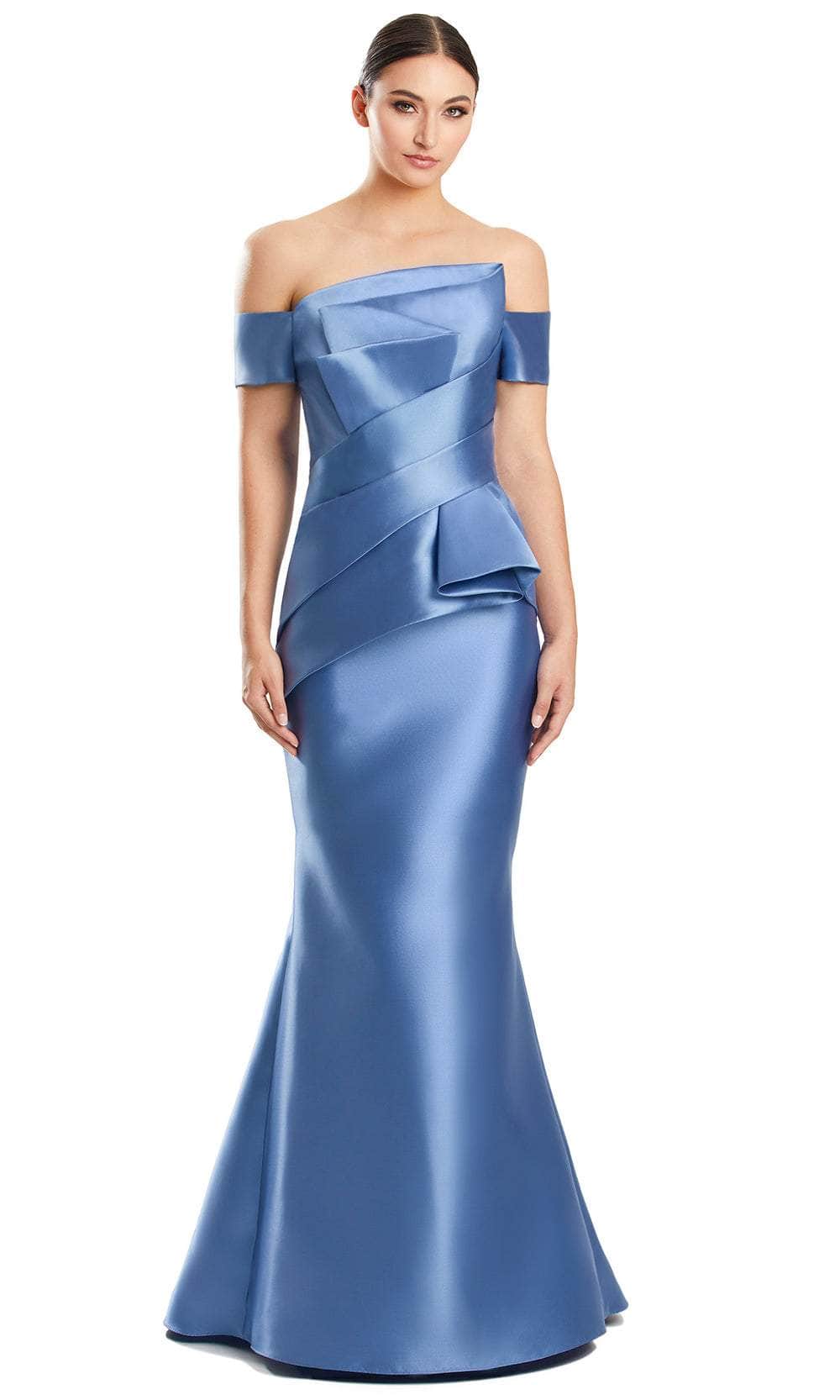 Alexander by Daymor 1878F23 - Pleated Off Shoulder Evening Gown Special Occasion Dress