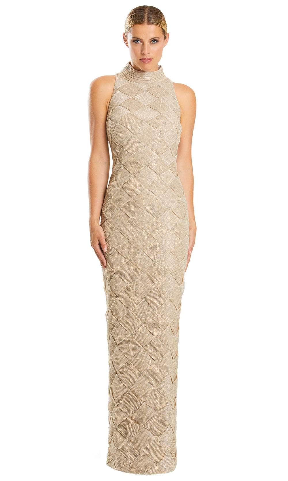 Alexander by Daymor 1893F23 - Sleeveless Column Formal Dress Special Occasion Dress 00 / Gold