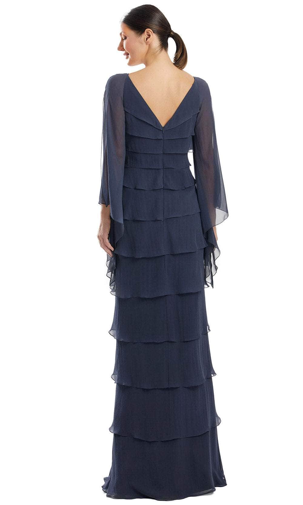 Alexander by Daymor 1957S24 - Tiered Deep V-Neck Evening Dress Evening Dresses