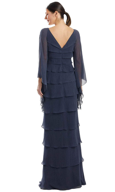 Alexander by Daymor 1957S24 - Tiered Deep V-Neck Evening Dress Evening Dresses