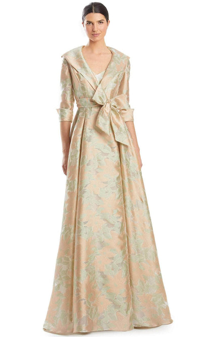 Alexander by Daymor 1963S24 - Printed Sweetheart Neck Ballgown Ball Gowns 4 / Peach/Multi