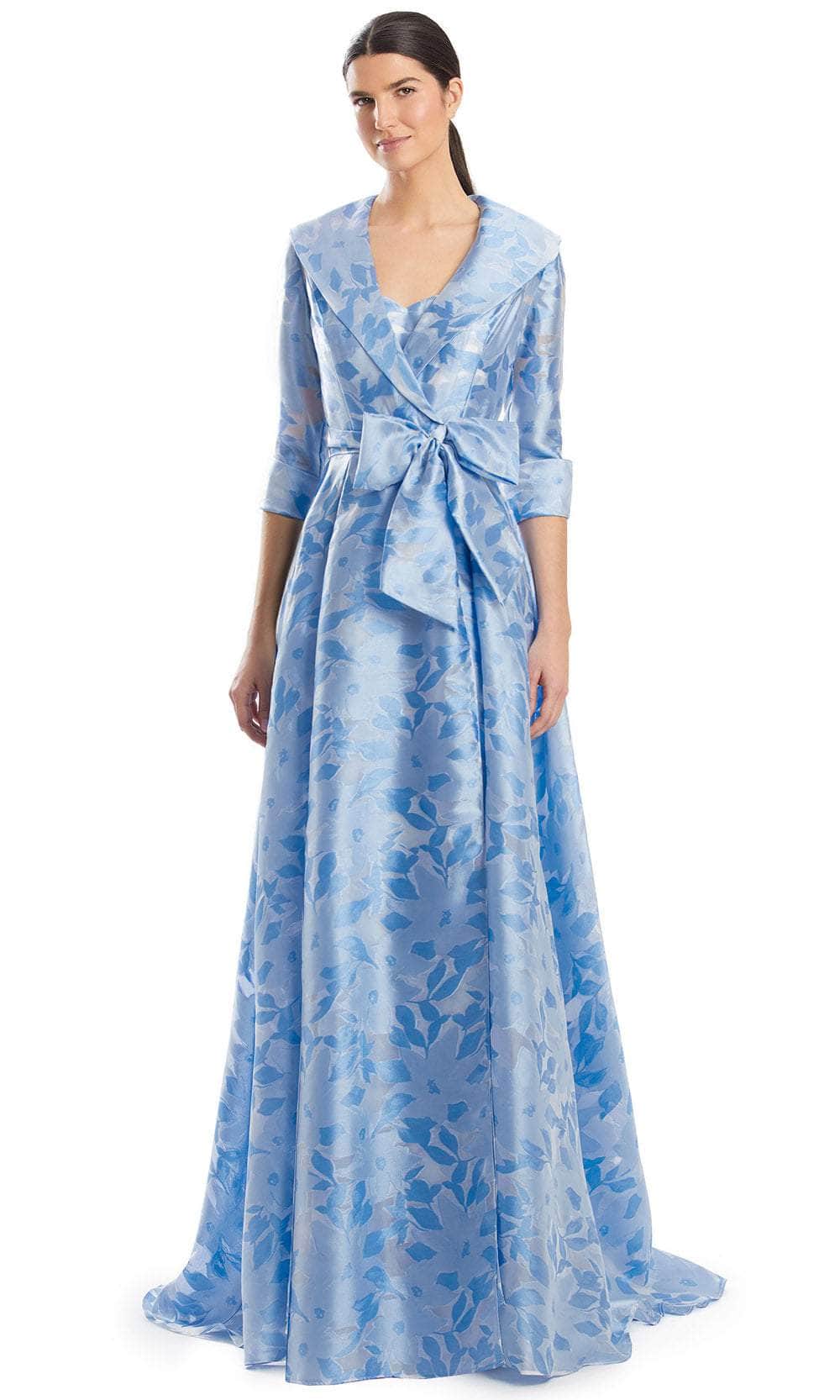 Alexander by Daymor 1963S24 - Printed Sweetheart Neck Ballgown Ball Gowns 4 / Periwinkle/Multi