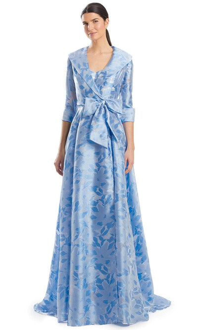 Alexander by Daymor 1963S24 - Printed Sweetheart Neck Ballgown Ball Gowns 4 / Periwinkle/Multi