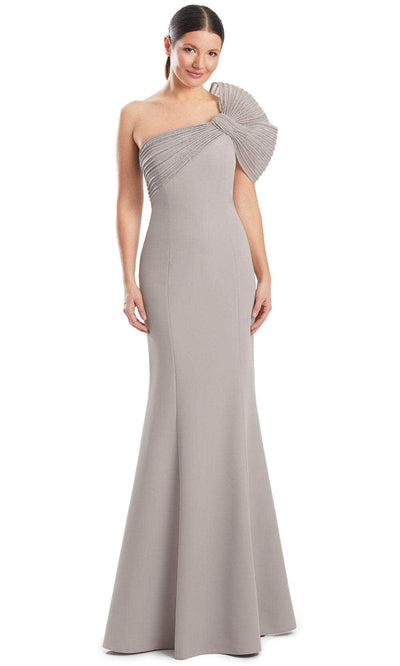 Alexander by Daymor 1964S24 - Embellished Puff Sleeve Evening Dress Evening Dresses 4 / Taupe