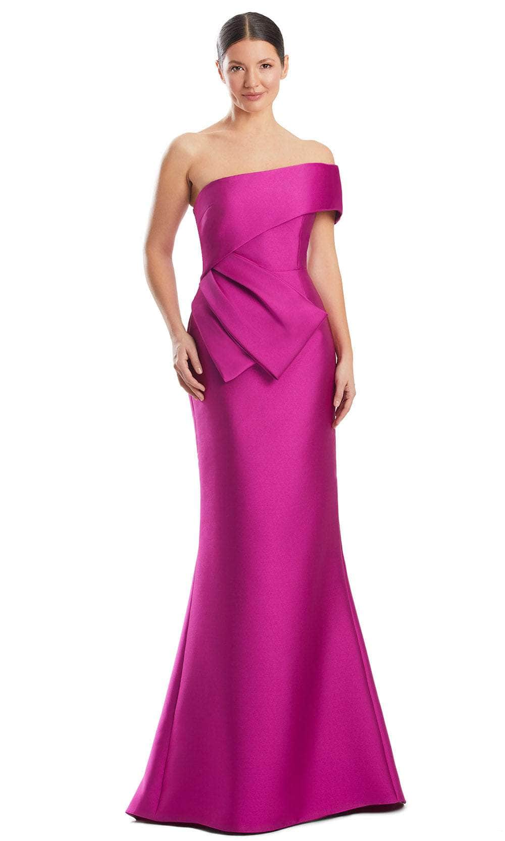 Alexander by Daymor 1966S24 - Off Shoulder Mermaid Evening Dress Evening Dresses 4 / Fuchsia