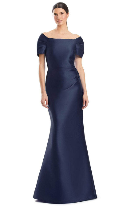Alexander by Daymor 1967S24 - Beaded Button Mermaid Evening Dress Evening Dresses 4 / Navy