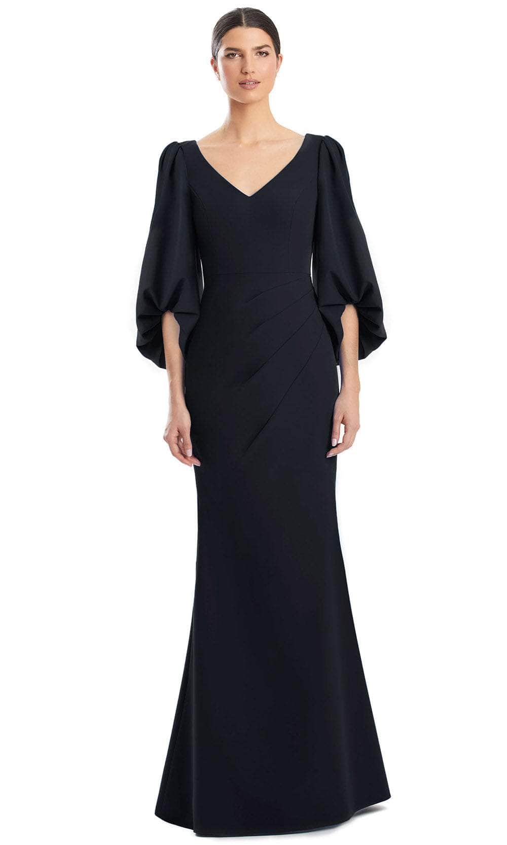 Alexander by Daymor 1974S24 - V-Neck Balloon Sleeve Evening Gown Evening Dresses