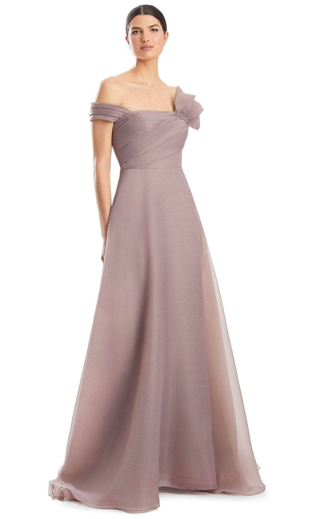 Alexander by Daymor 1985S24 - Pleated One-Sleeve Ballgown Ball Gowns