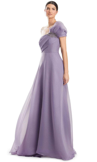Alexander by Daymor 1985S24 - Pleated One-Sleeve Ballgown Ball Gowns 4 / Lilac