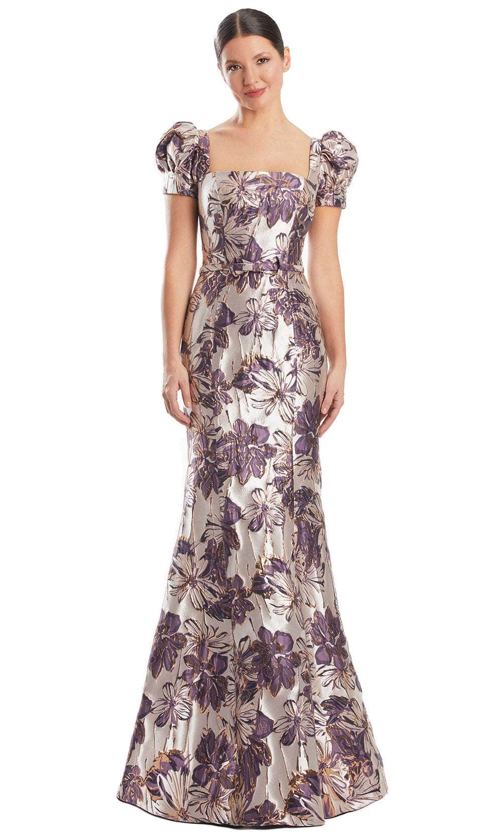 Alexander by Daymor 1989S24 - Straight-Across Neck Prom Dress Prom Dresses 4 / Spiced Plum/Mlt