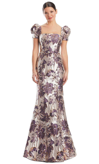 Alexander by Daymor 1989S24 - Straight-Across Neck Prom Dress Prom Dresses 4 / Spiced Plum/Mlt