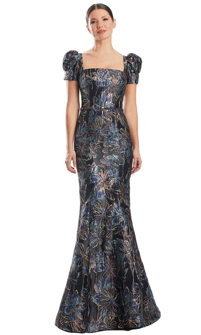 Alexander by Daymor 1989S24 - Straight-Across Neck Prom Dress Prom Dresses 4 / Teal/Multi