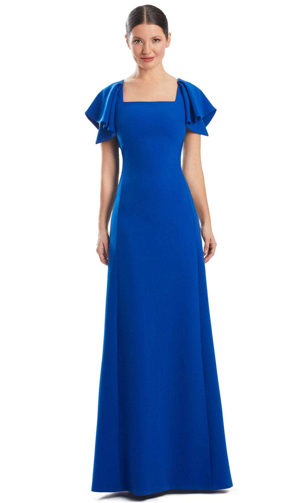 Alexander by Daymor 1997S24 - Short Flutter Sleeve Prom Dress Prom Dresses 4 / Blue