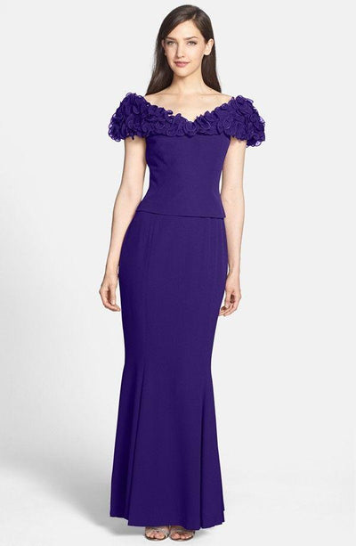 Alexander by Daymor - 2003 Ruffles Off Shoulder Evening Gown Mother of the Bride Dresses 2 / Amethyst