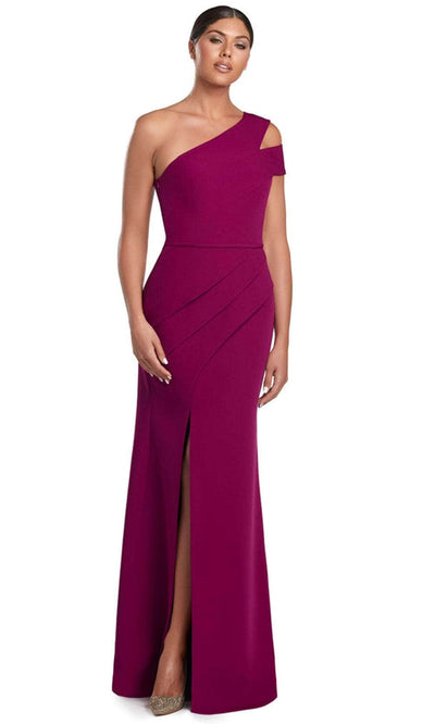 Alexander by Daymor 2058F24 - Cutout Short Sleeve Evening Gown Prom Dresses 4 /  Magenta