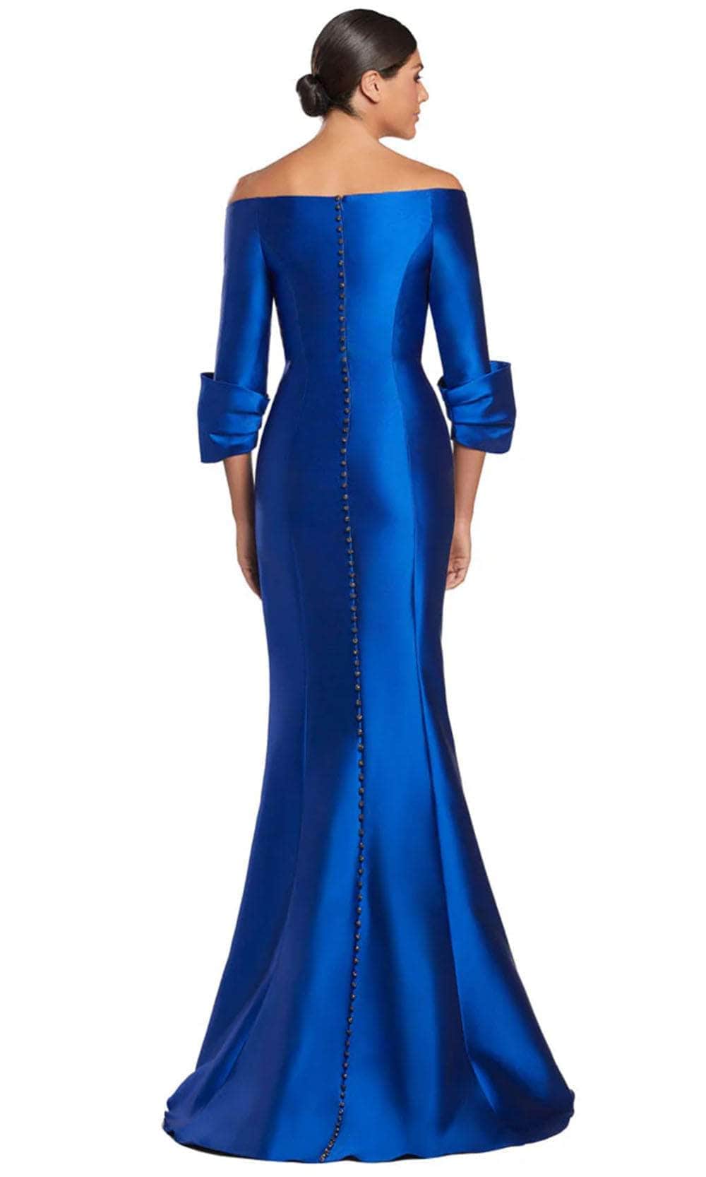 Alexander by Daymor 2060F24 - Off Shoulder V-Neck Formal Gown Mother Of The Bride Dresses 16 / Pewter