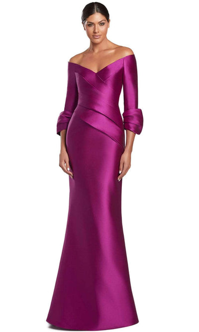 Alexander by Daymor 2060F24 - Pleated Mermaid Evening Gown Mother Of The Bride Dresses 4 /  Magenta