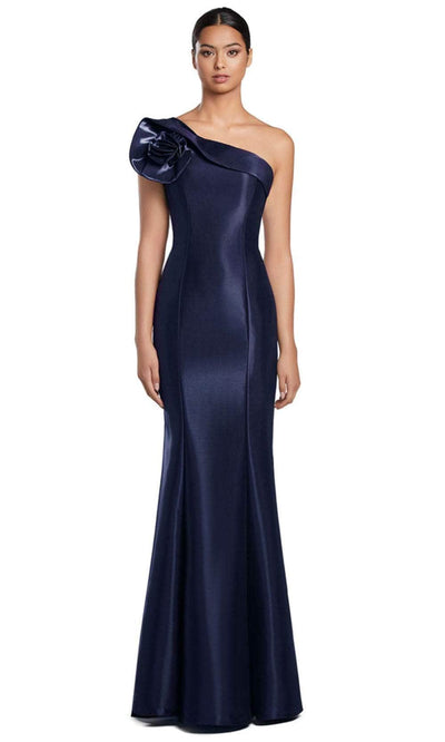 Alexander by Daymor 2074F24 - One-Shoulder Mermaid Evening Gown Prom Dresses 4 / Navy