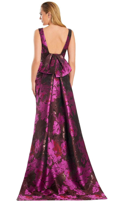 Alexander by Daymor 3043DS25 - Floral V-Neck Overskirt Gown Evening Dresses