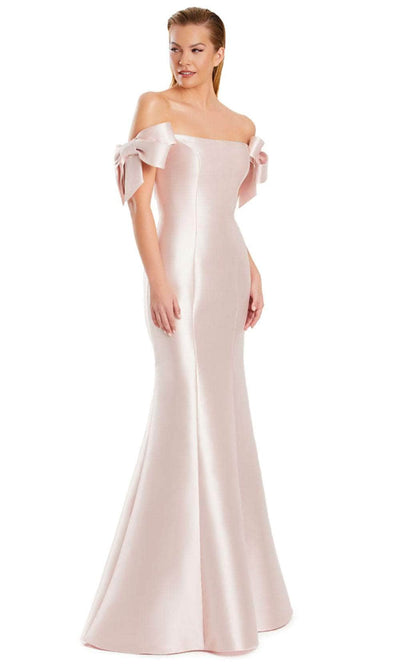 Alexander by Daymor 3047S25 - Bow Sleeve Mermaid Evening Dress Mother of the Bride Dresses 4 / Soft Pink